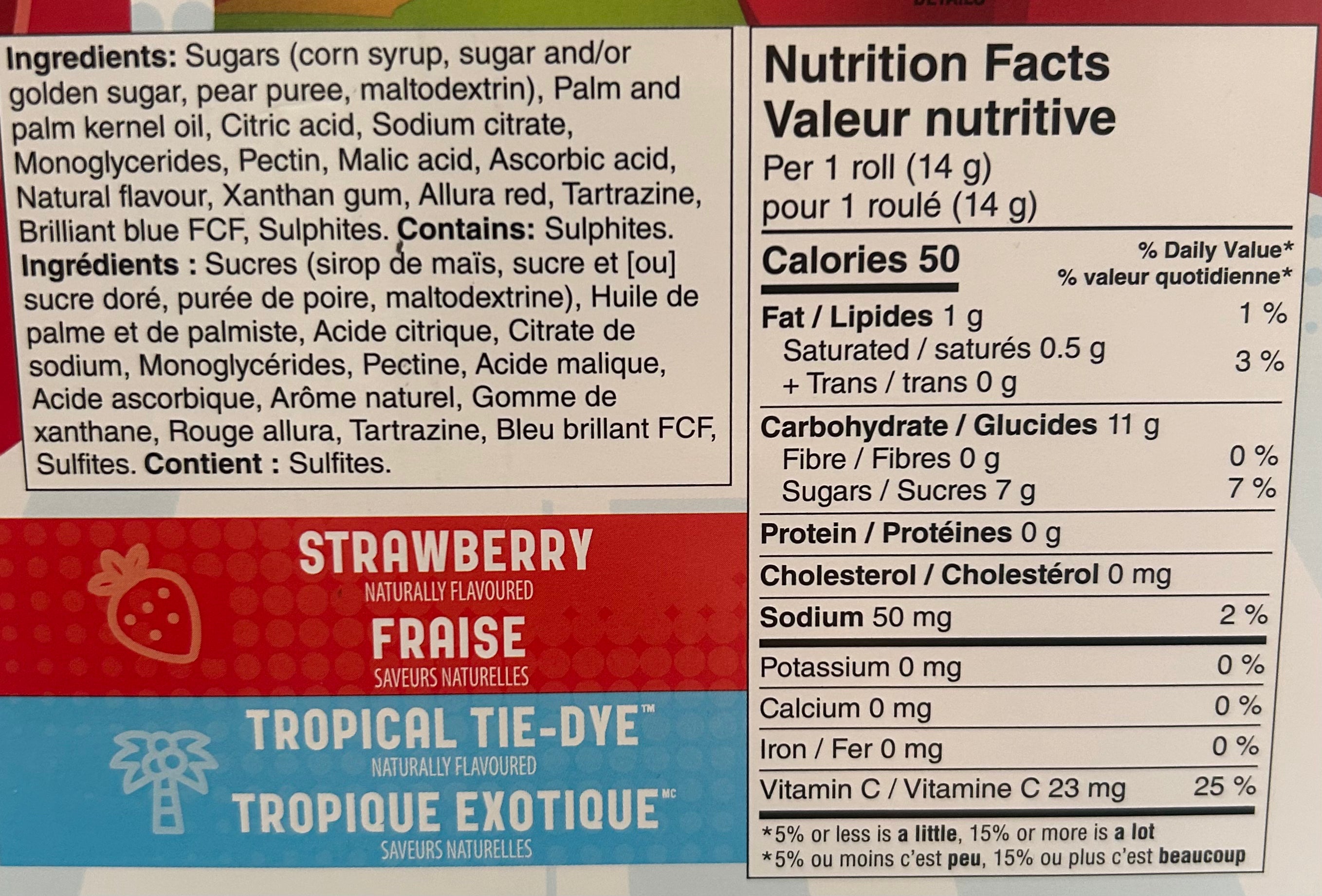 Roulés aux fruits